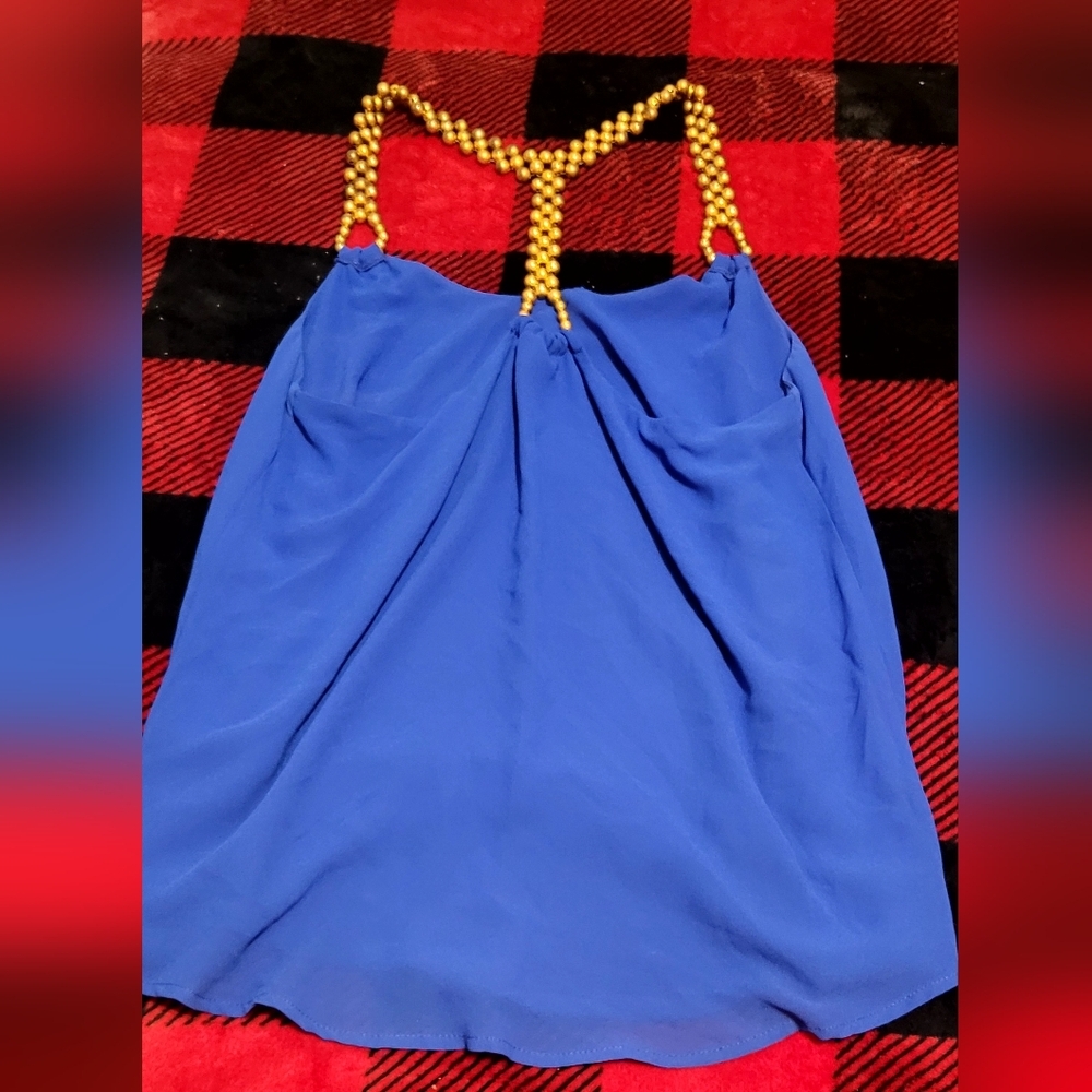 Vibrant Blue Sleeveless Top - Picture 4 of 4